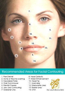 Facial Contouring Diagram | Dr. Lisa Bunin | Allentown PA